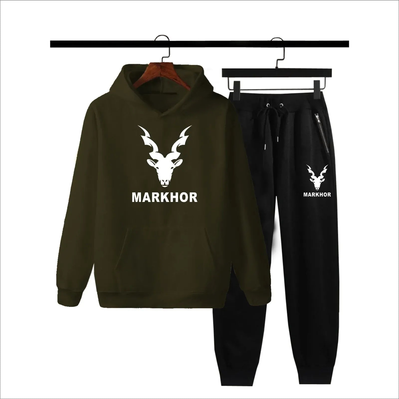 Winter Markhor Printed Hoodie + Trouser Track Suit for men