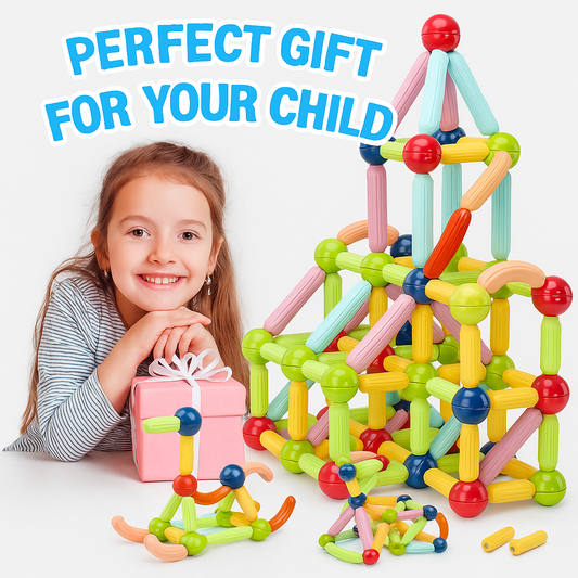 Colorful STEM Magnetic Building Blocks Set
