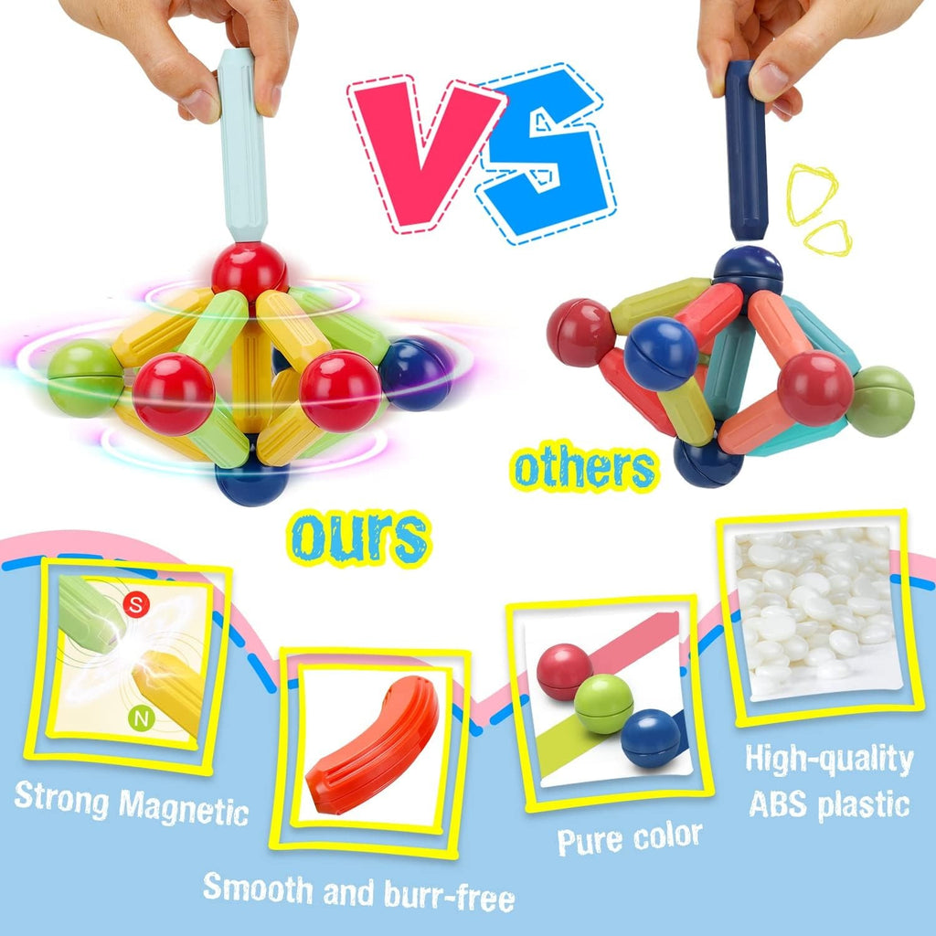 Colorful STEM Magnetic Building Blocks Set
